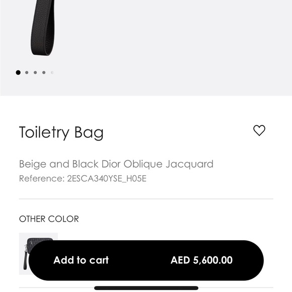 DIOR Toiletry Bag 
Beige and Black Dior Oblique Jacquard - Picture 7 of 7